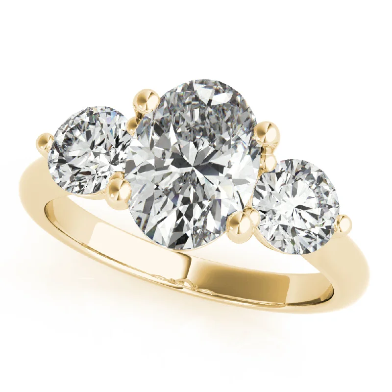 unique engagement rings-Charlotte Grande Oval and Round Diamond Engagement Ring Setting