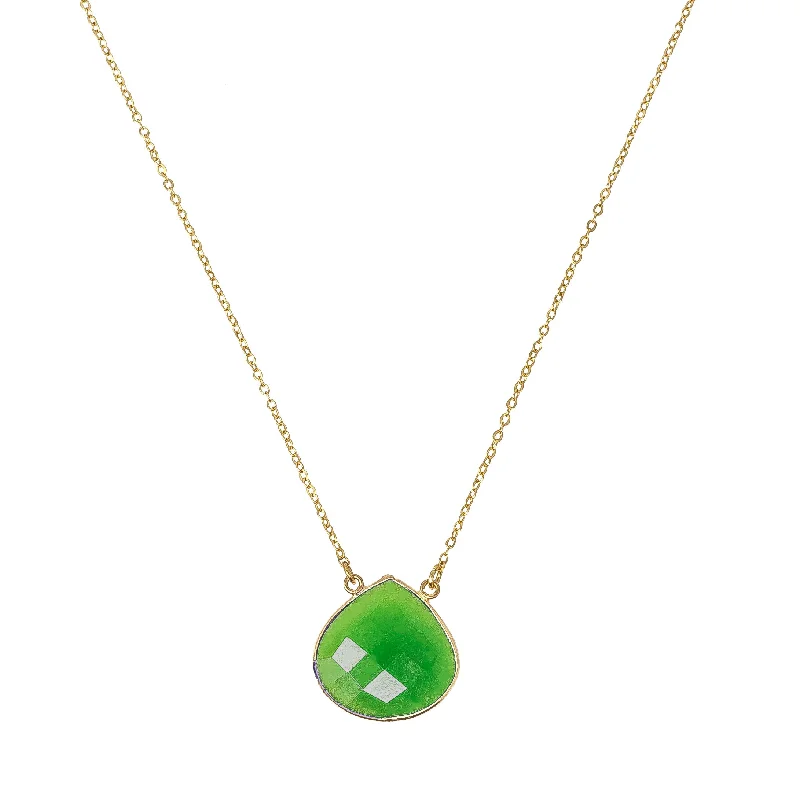 meaningful pendant necklaces for women-Acapulco Green Jade Necklace