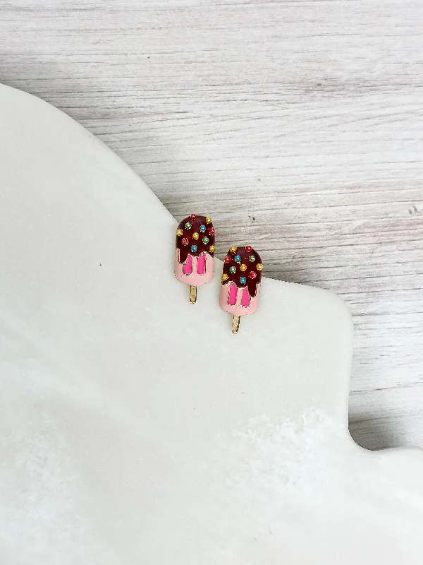 colorful earrings for women-Ice Pop Embellished Stud Earrings