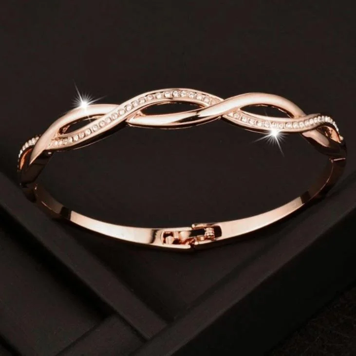 cuff bangles for women-Cross Bangle Charm Bracelet