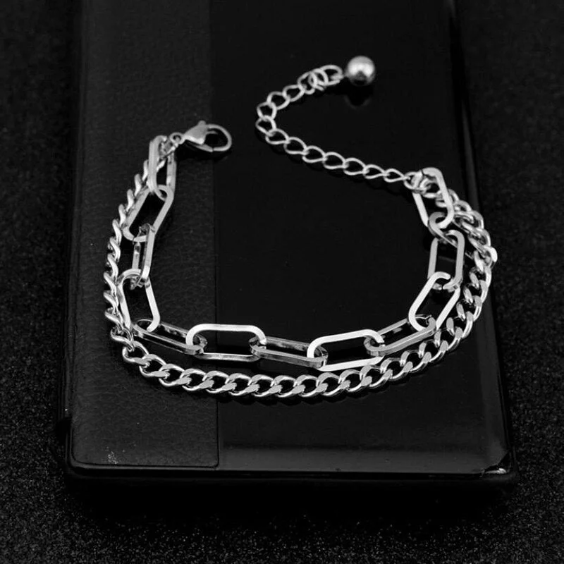 engagement bracelets for womenDouble Layer Chain Bracelet Bangles Chain Bracelet Anklet For Women