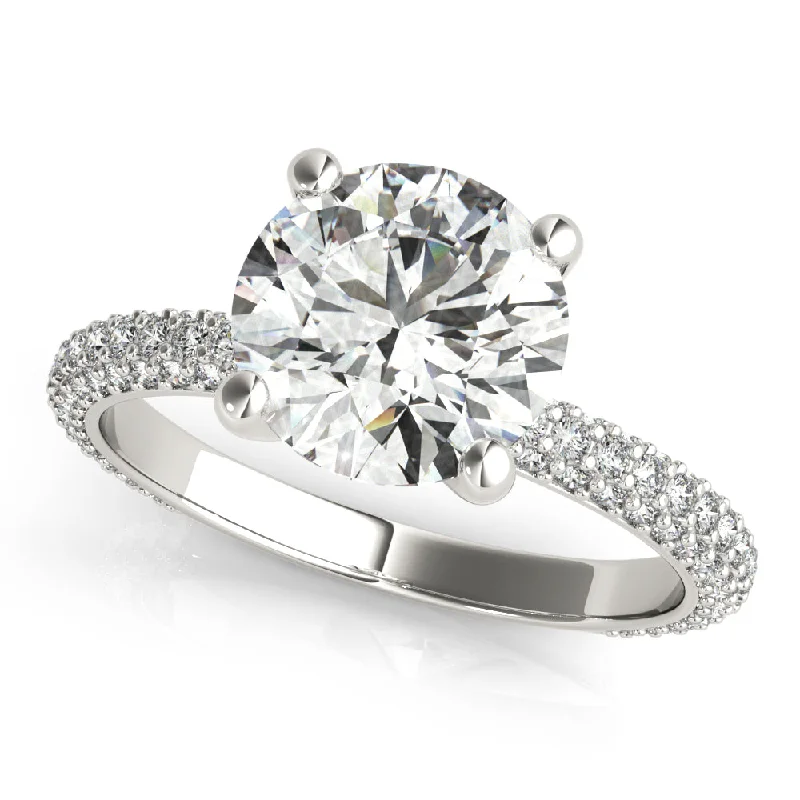 wedding ring sets with engagement rings-Juliet V-Prong Diamond Engagement Ring Setting