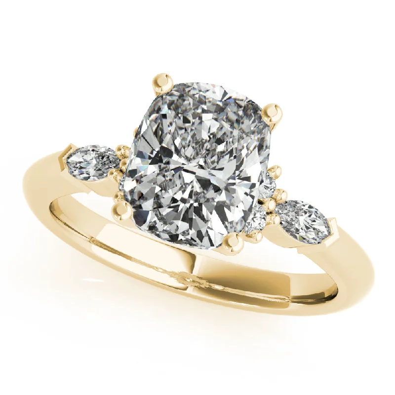 beautiful vintage engagement rings-Willow Elongated Cushion Cut Diamond Engagement Ring Setting