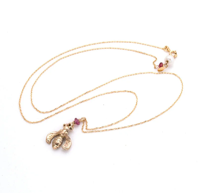 luxury gold necklaces for women-14kt - Little Bee Necklace