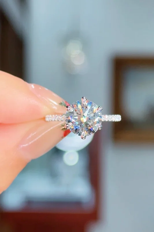 vintage style engagement rings-2.82ct E-VS1 Round Lab Diamond Isabela