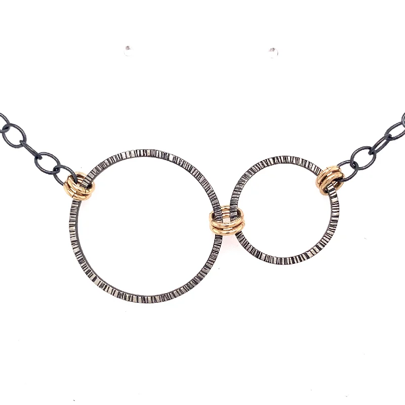 celebrity style necklaces for women-Lined Harmony Necklace (N1856)