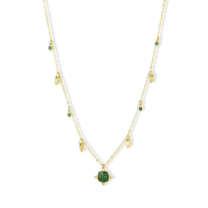 birthday gift necklaces for women-Asia Malachite Necklace