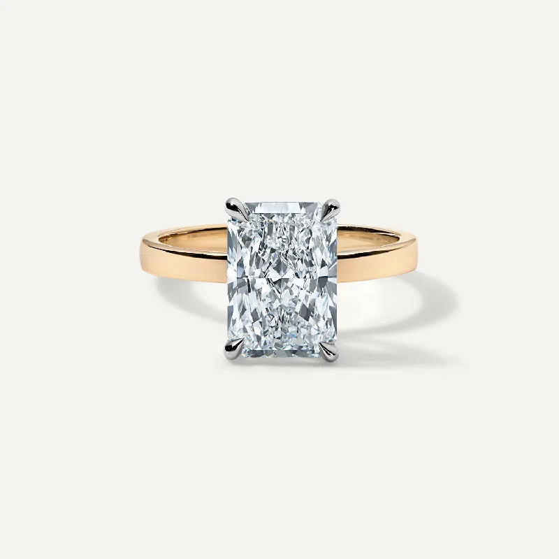 square-cut engagement rings-Radiant Cigar Band