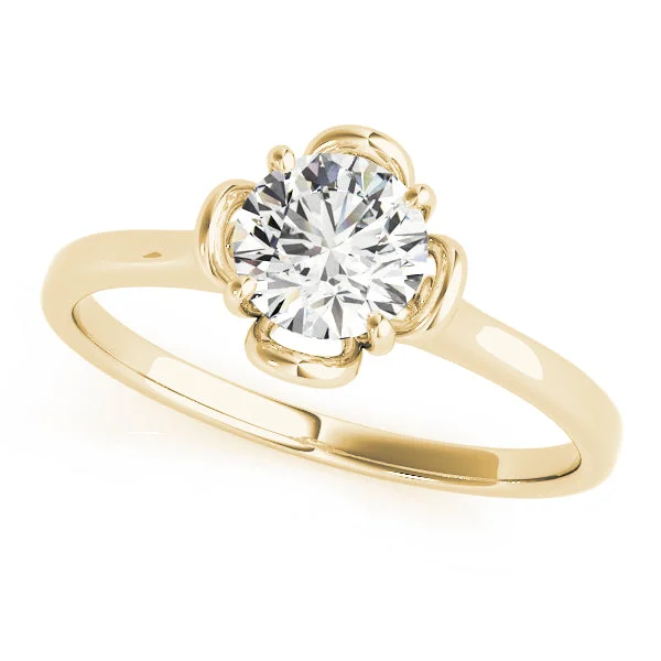 radiant-cut engagement rings-Rosette Diamond Engagement Ring Setting