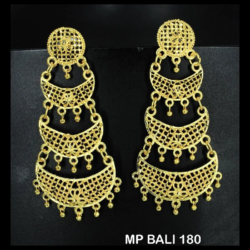 bold earrings for women-Mahavir Forming Gold Plated Dangler Earrings  - MP BALI 180