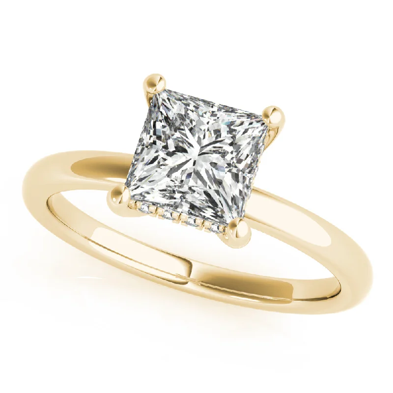 designer wedding engagement rings-Noelle Square Princess Cut Diamond Engagement Ring Setting