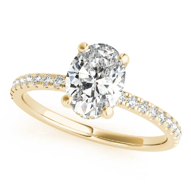 engagement rings for brides-Alyssa Oval Diamond Engagement Ring Setting