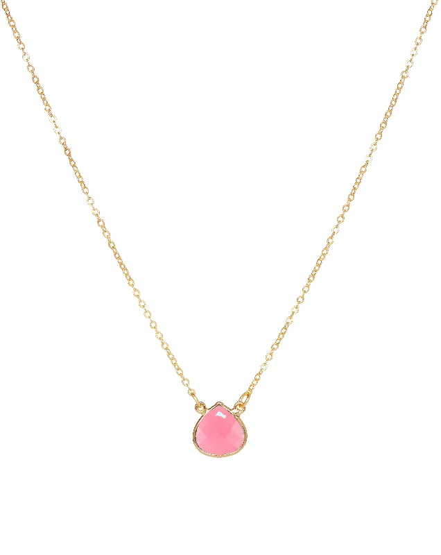 luxury necklaces for women-Cosmos Pink Jade Necklace