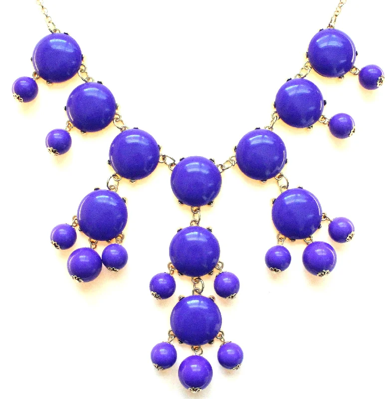 choker necklaces for women-Bubble Statement Necklace- Purple