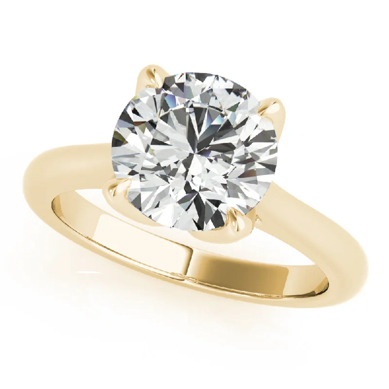 diamond engagement rings-Fleur 4 Prong Solitaire Engagement Ring Setting