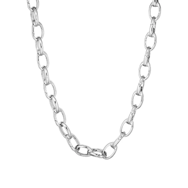 bold statement necklaces for women-Silver Elise Chain Necklace