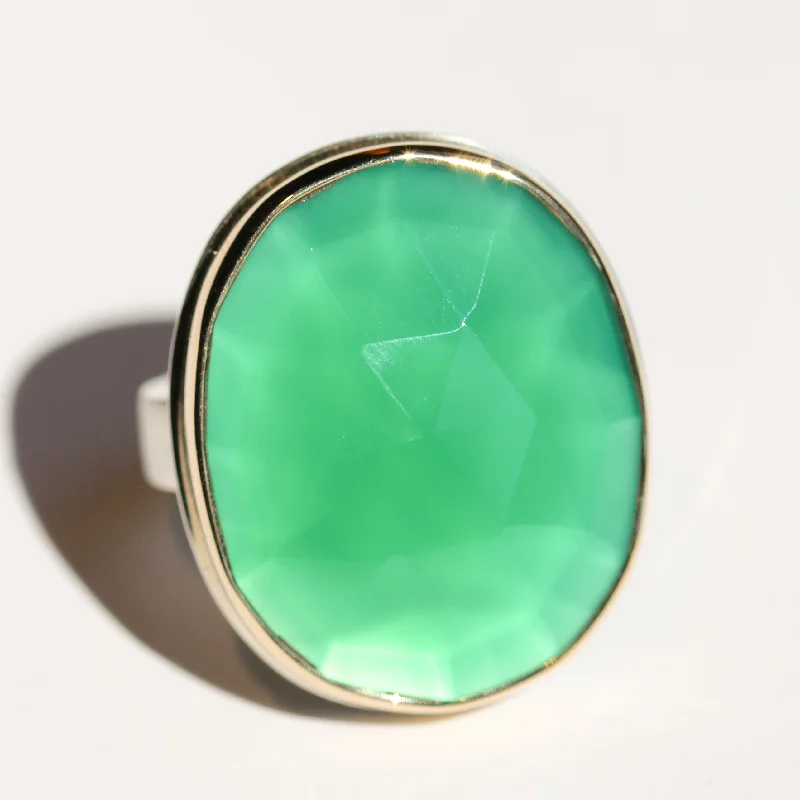 affordable engagement rings for women-Green Onyx Ring