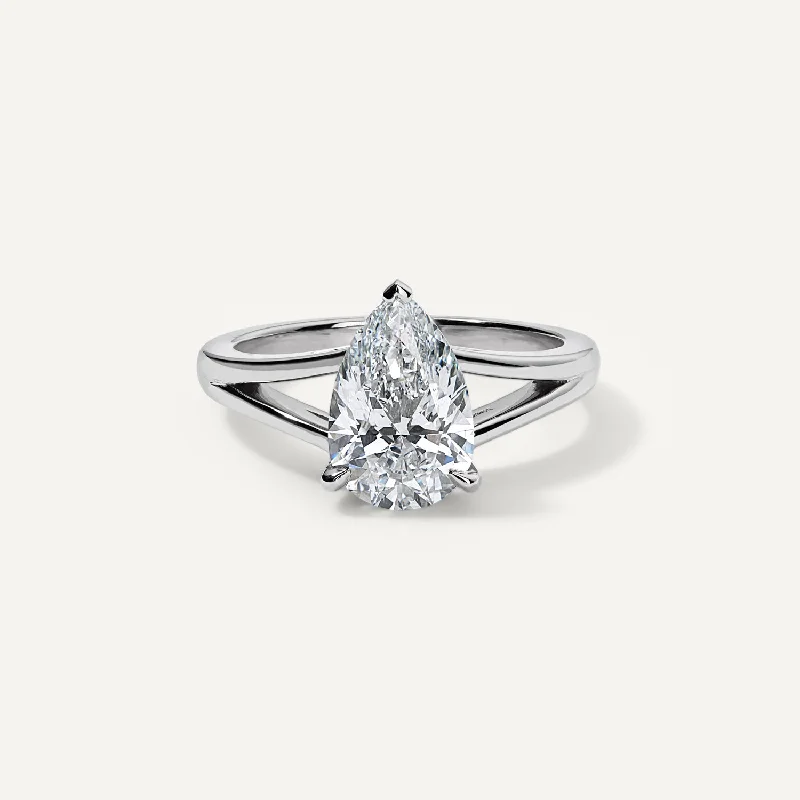 matching engagement rings-Split Shank with Hidden Halo