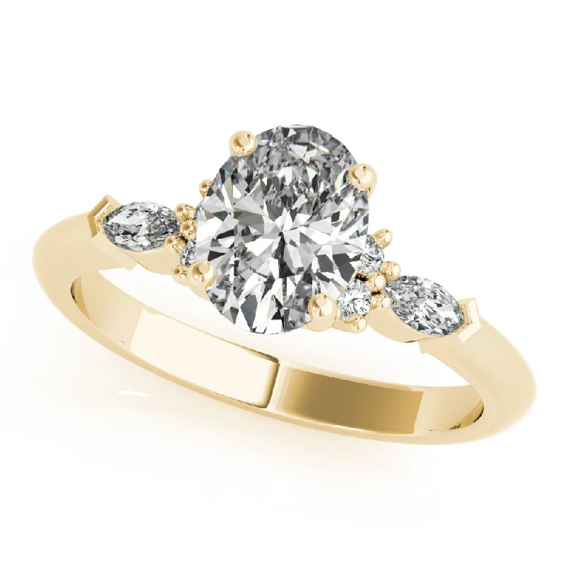 antique-style engagement rings-Willow Oval Diamond Engagement Ring Setting