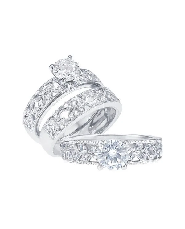 classic white gold engagement rings-Diamond Engagement Ring