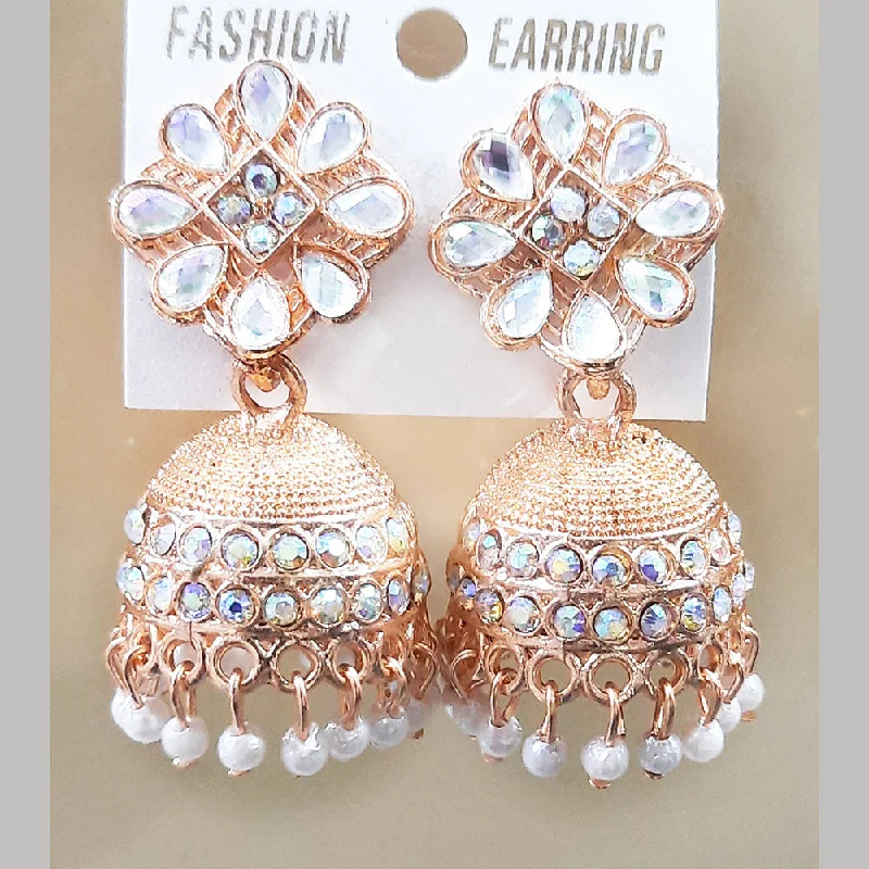 luxury drop earrings for women-Martina Jewels Rose Gold Plated Jhumki Earrings