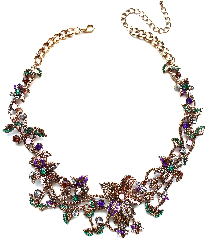 bold statement necklaces for women-Garden Romance Statement Necklace