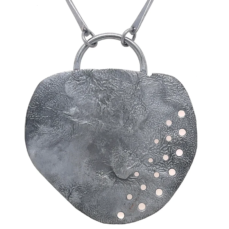 silver plated necklaces for women-Roccia Lunare - N2053ox