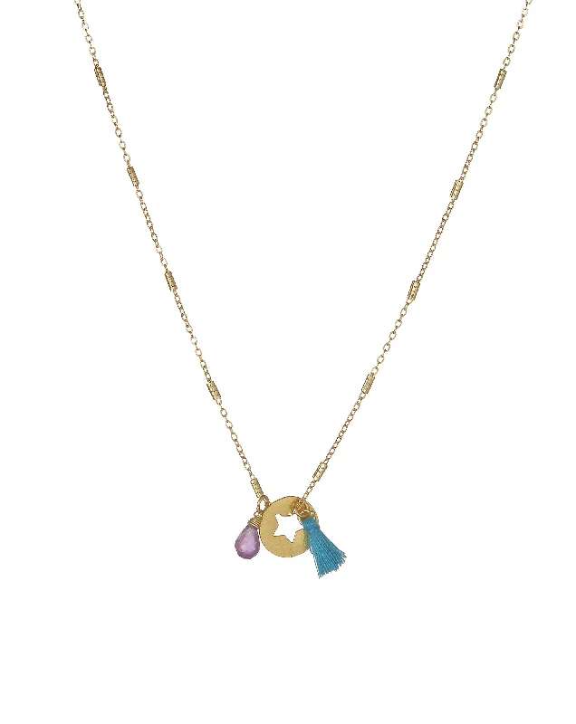 trendy layered necklaces for women-Through The Stars Necklace