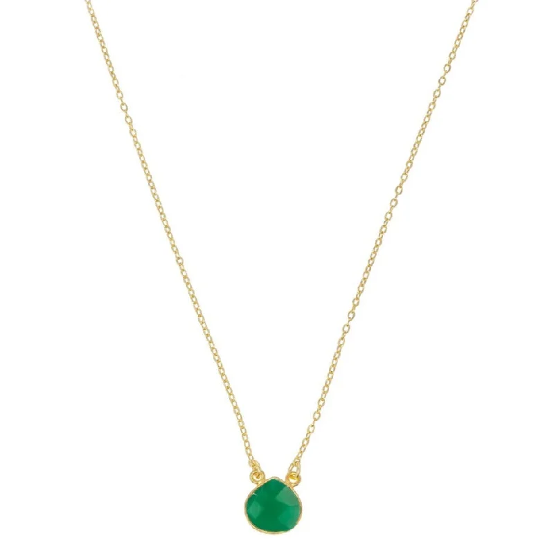 choker necklaces for women-Cosmos Necklace Dark Green Onyx