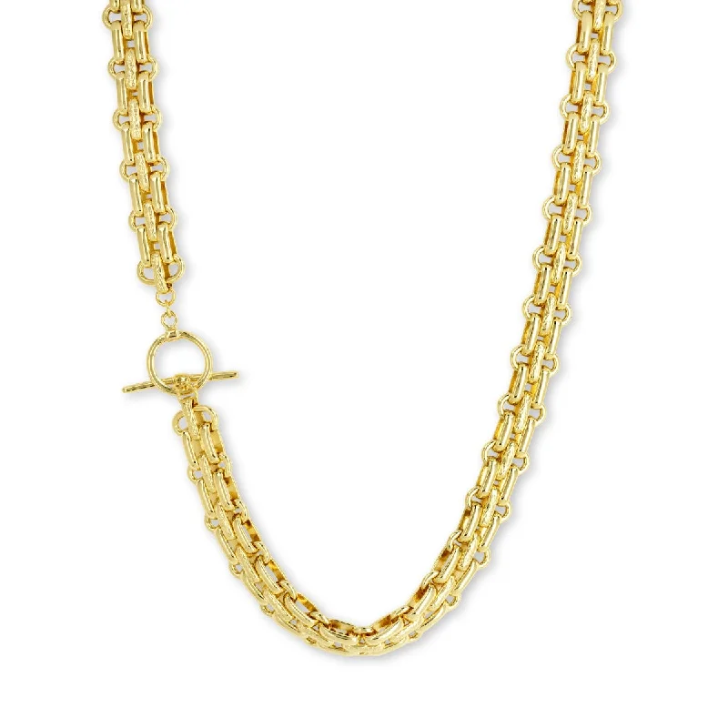 high-end necklaces for women-Saffron Gold Chain Necklace