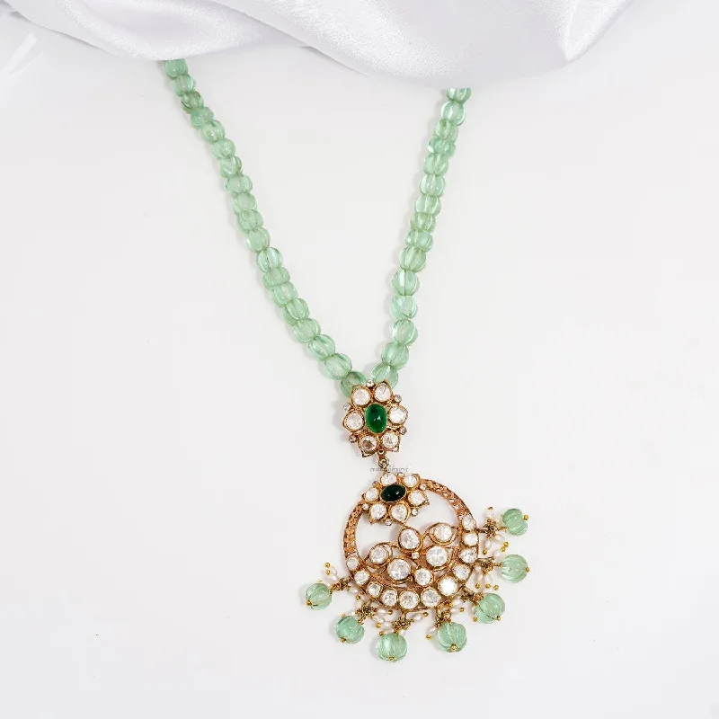 statement chain necklaces for women-Moissanite Emerald Short Necklace