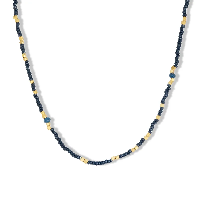 sapphire necklaces for women-Riley Necklace Navy