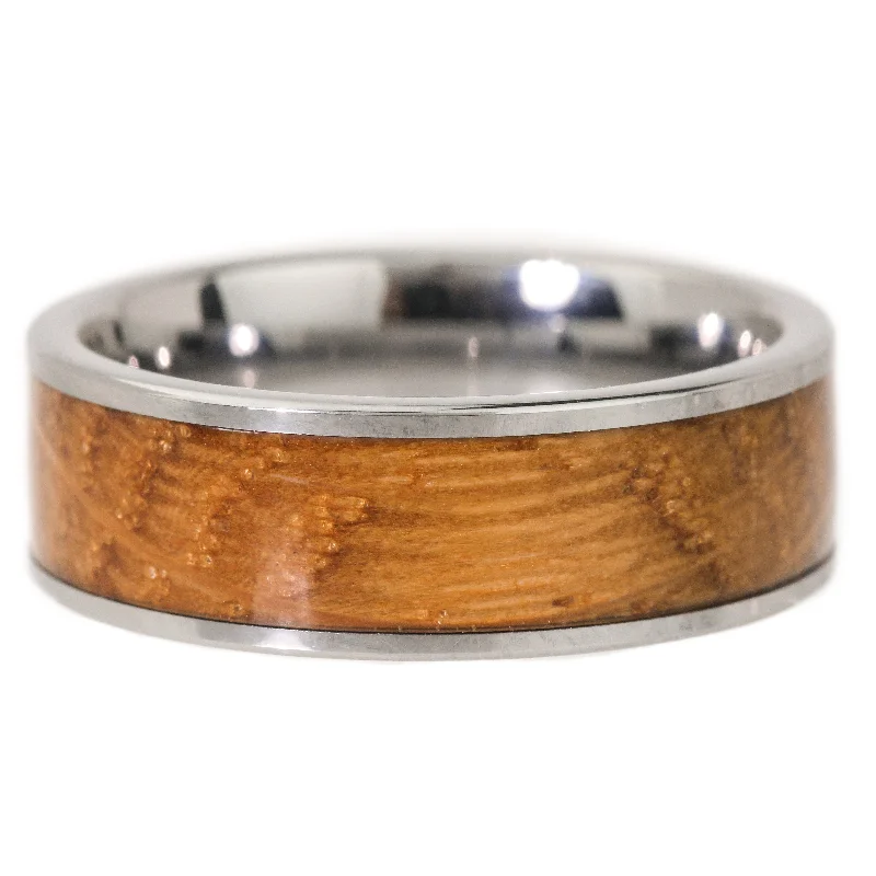 fashion rings for women-Malt Whiskey Barrel Band