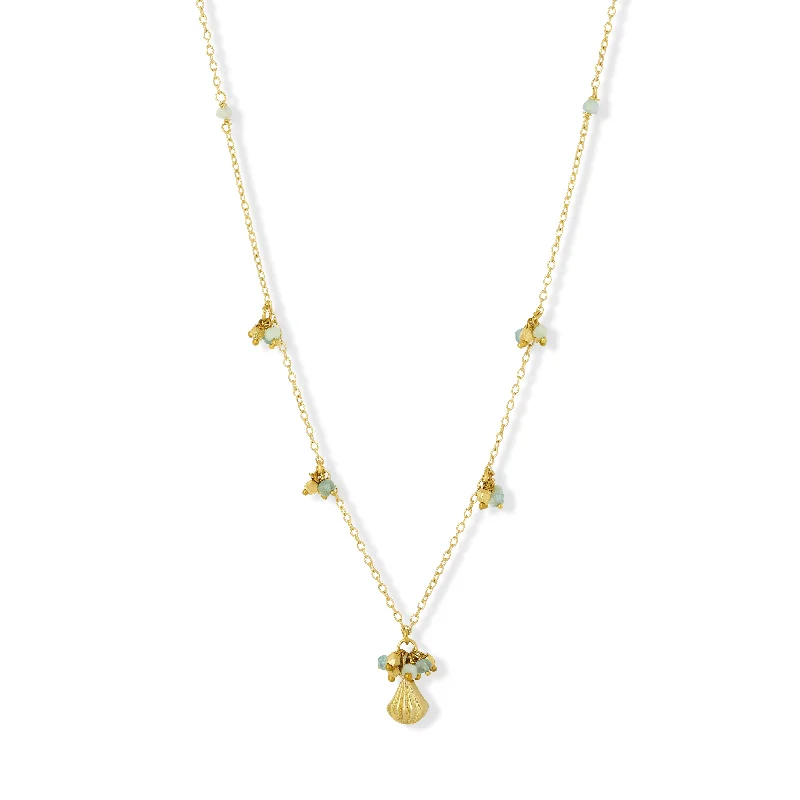 layered gold necklaces for women-Ash Necklace Aqua