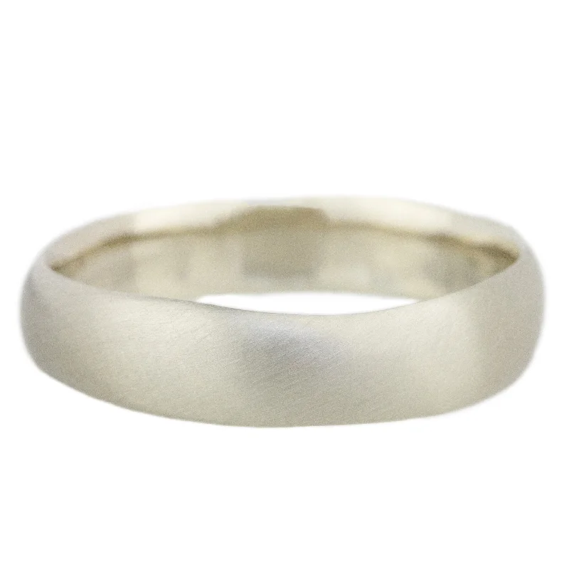 wide bands rings for women-Organic Smooth Band