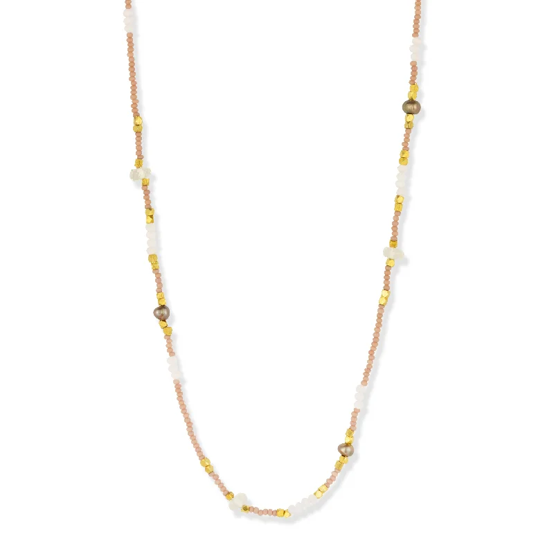 bridal necklaces for women-Kiara Necklace Pink