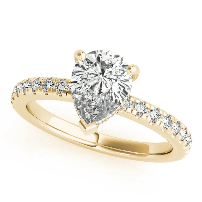 engagement rings with a twist-Alyssa Pear Diamond Engagement Ring Setting