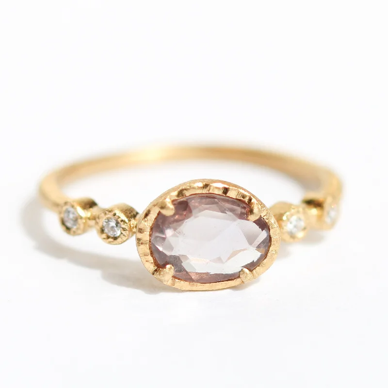 romantic rings for women-Pink Sapphire Garden Ring