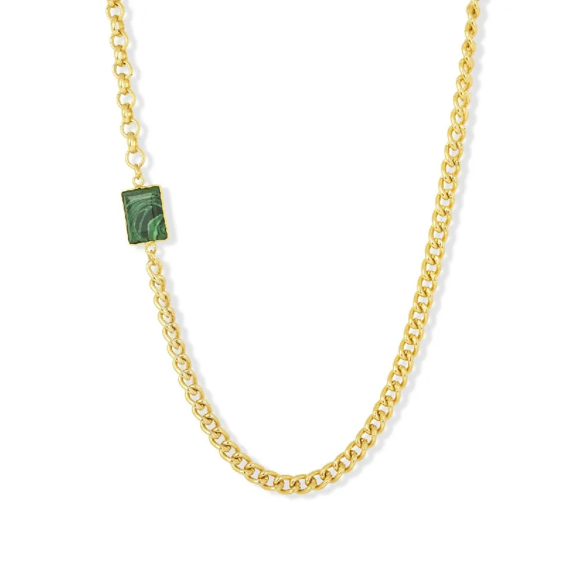 romantic charm necklaces for women-Melody  Malachite Necklace