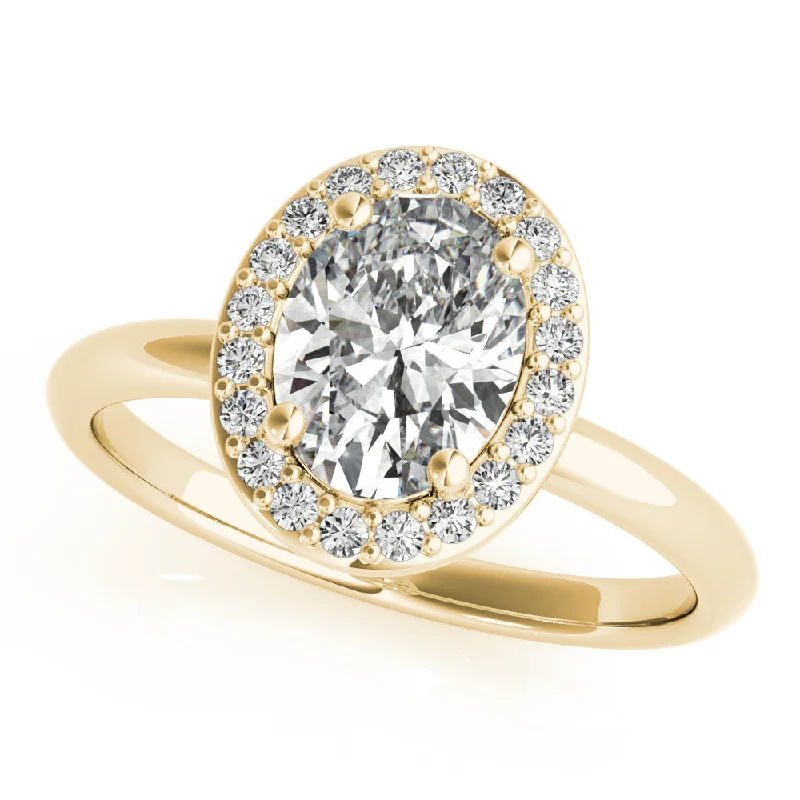 affordable wedding engagement rings-Oval Vienna Solitaire Diamond Engagement Ring Setting