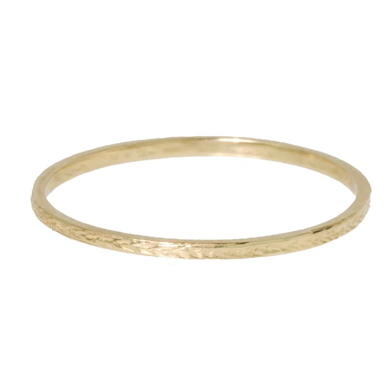 elegant rings for women-Tiny Engraved Stacking Band