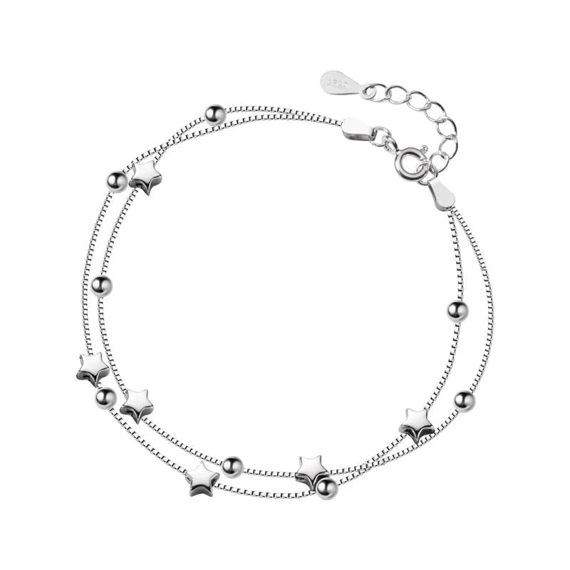 delicate bangles for women-Charming Ball Stars Chain Link Bracelet