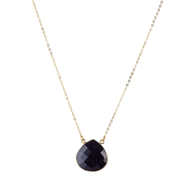 rose gold necklaces for women-Acapulco Necklace Navy Sunstone