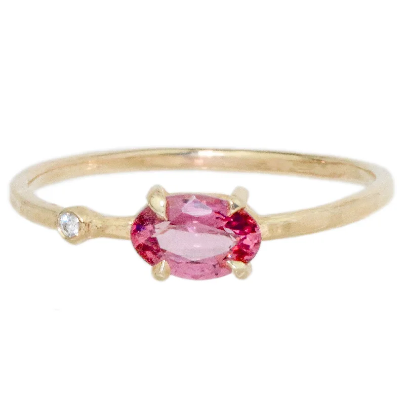 large wedding rings for women-Pink Spinel Wink Ring