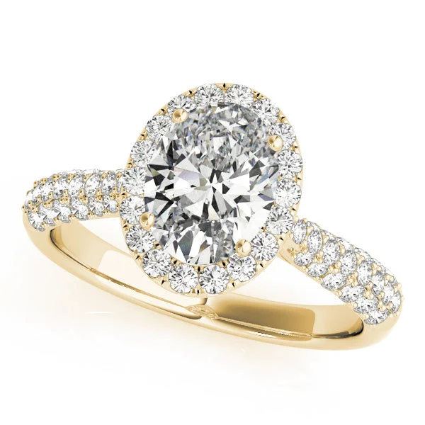 cushion diamond engagement rings-Avelina Oval Diamond Engagement Ring Setting