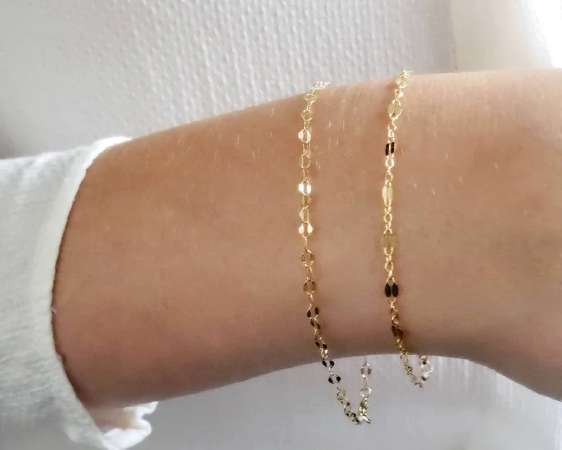 leather bracelets for women-Delicate Gold Bracelets