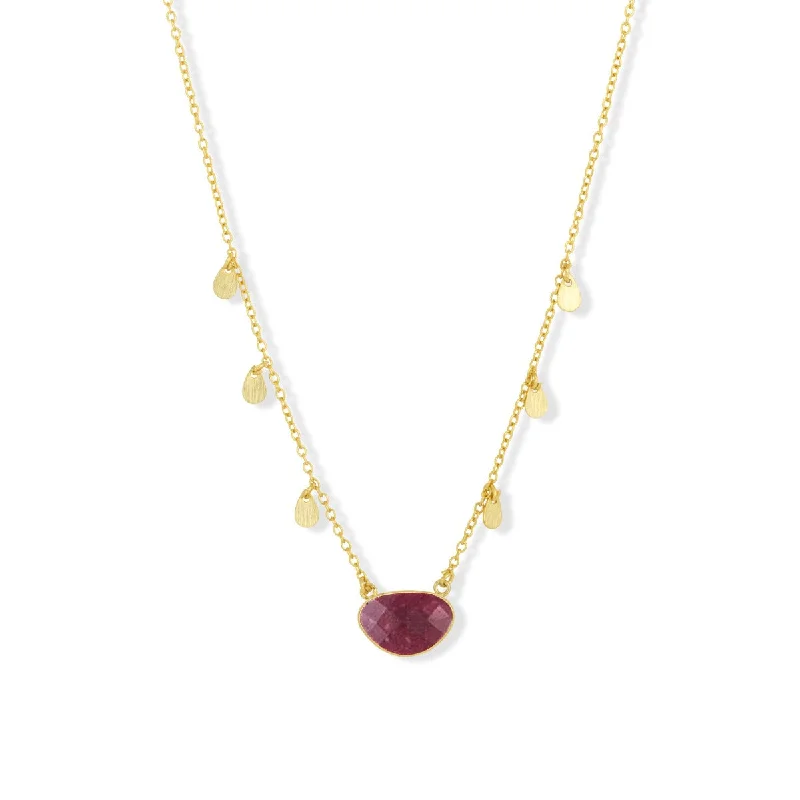 trendy choker necklaces for women-Summer Necklace Berry Agate