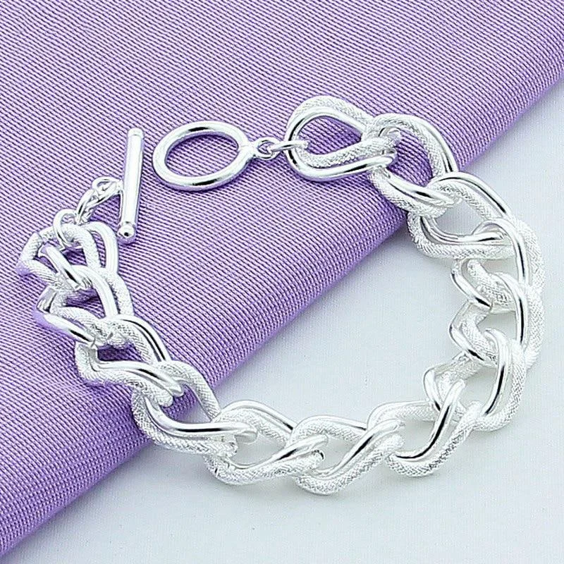 silver charm bracelets for women-Chunky Chain Bracelet Jewelry for Women Fashion Bracelet for Women