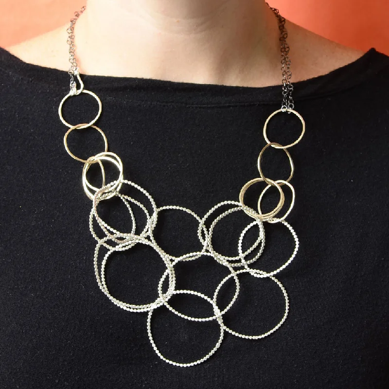 high-end necklaces for women-2-Way Hoop Necklace  (N1266)