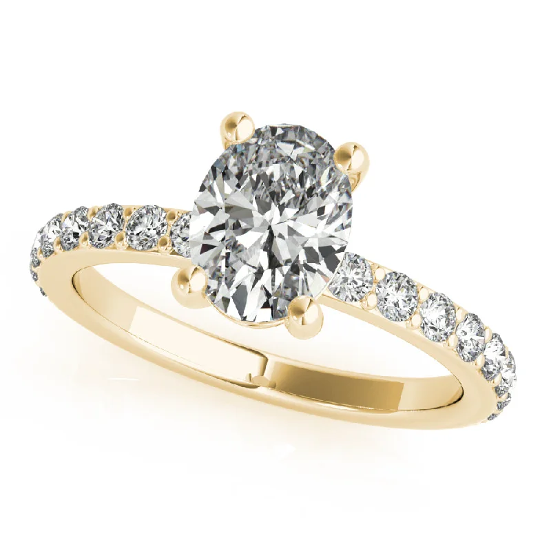 affordable luxury engagement rings-Allegra Oval Diamond Engagement Ring Setting